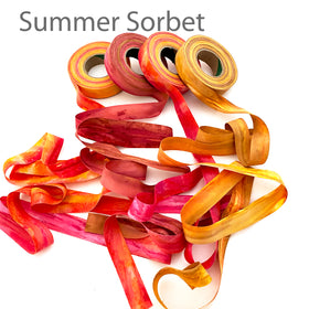 fabric strips, hand-dyed, cotton, locker hooking, weaving, crochet, knitting