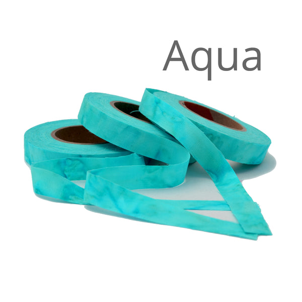 1/2" wide fabric strips ribbon, hand-dyed for locker hooking, weaving, knitting, crochet, journaling