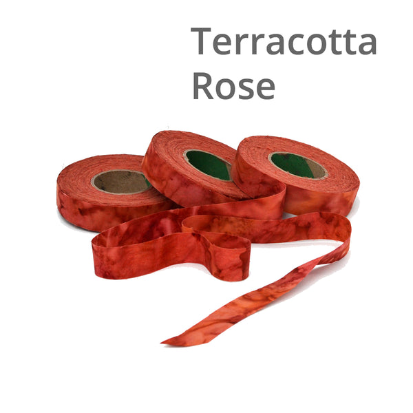 3/4" wide fabric strips ribbon, hand-dyed for locker hooking, weaving, knitting, crochet, journaling, color crazy