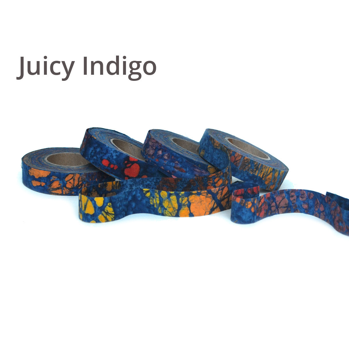 3/4" wide fabric strips ribbon, hand-dyed for locker hooking, weaving, knitting, crochet, journaling