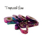 3/4" wide fabric strips ribbon, hand-dyed woven cotton for locker hooking, weaving, knitting, crochet, journaling
