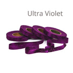 1/2" wide fabric strips ribbon, hand-dyed for locker hooking, weaving, knitting, crochet, journaling