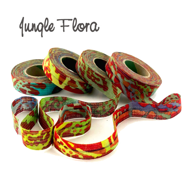 3/4" wide fabric strips ribbon, hand-dyed woven cotton for locker hooking, weaving, knitting, crochet, journaling