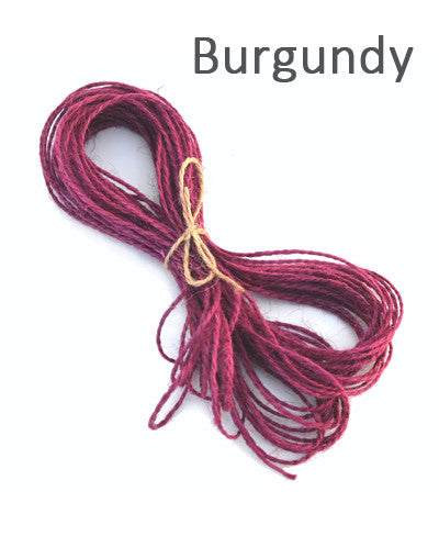 Jute Burlap String Cord Ribbon - Red