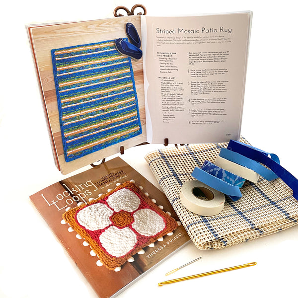 locker hook kit, rug hooking kit, rug hooking, locker hook book, 