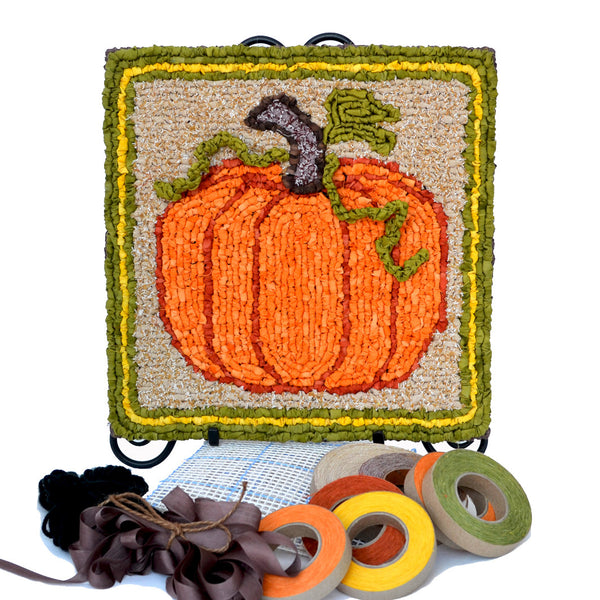 Fall Pumpkin Mat Locker Hooking Kit