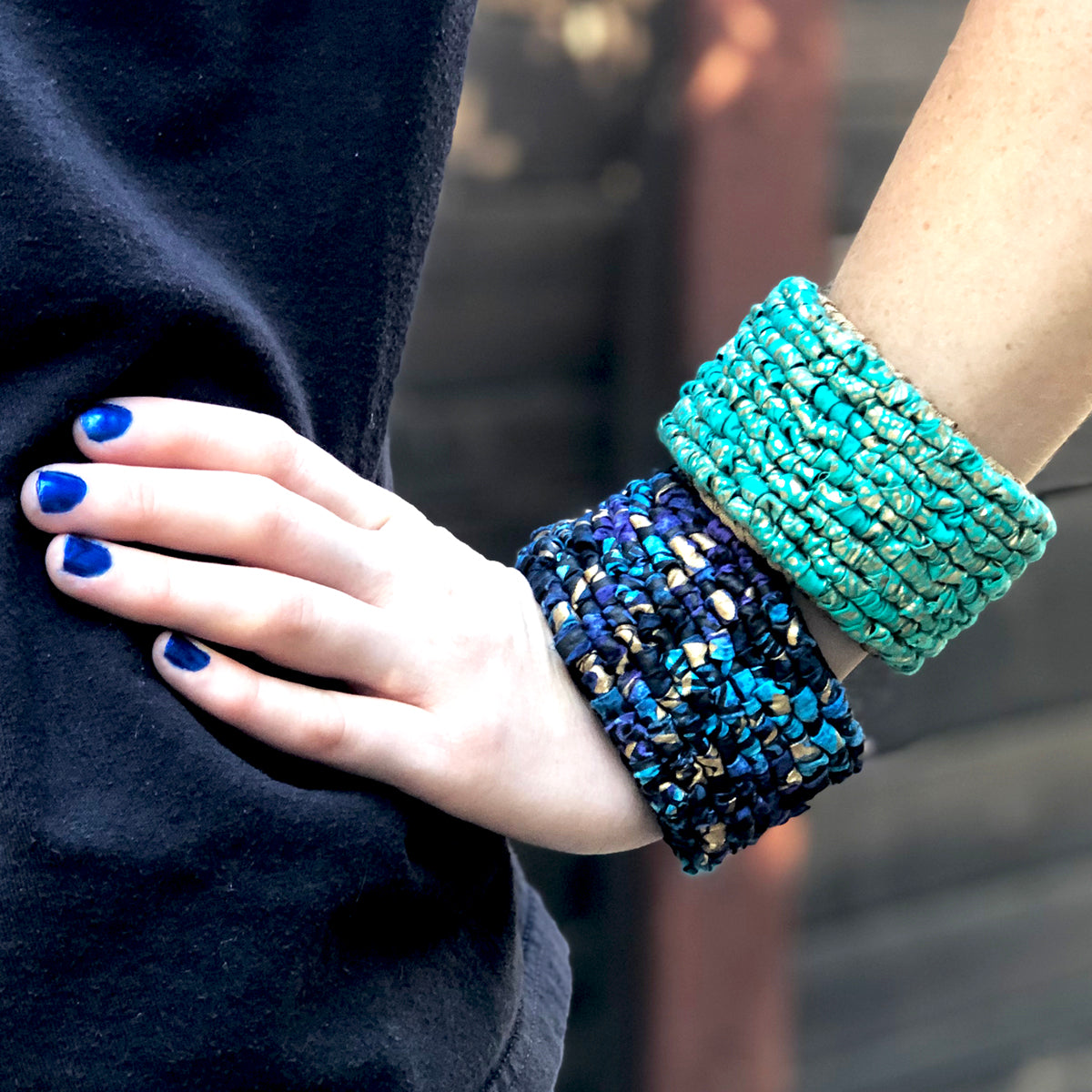 Boho Bangle Locker Hooking Kit Gold Dust Collection 7 Color Combos