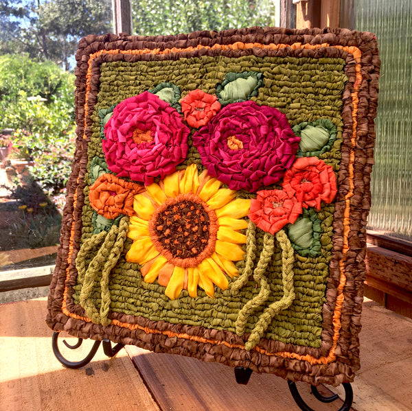 Locker Hooking Kit for locker hooked Summer Garden Mat - from Color Crazy