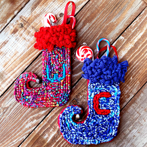 Elf Stocking - Locker Hooking - Pattern Download