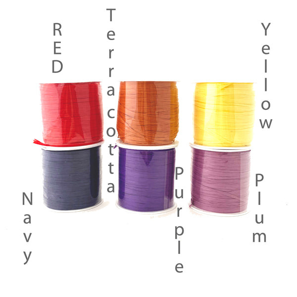 Raffia, Assorted Colors, 100 yds.