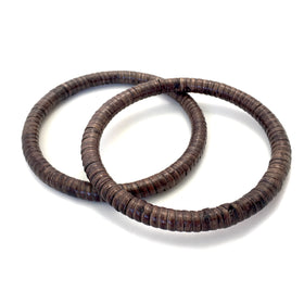 Rattan Wrapped Round Purse or Totebag Handles