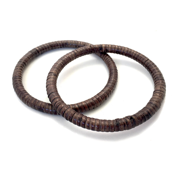 Rattan Wrapped Round Purse or Totebag Handles