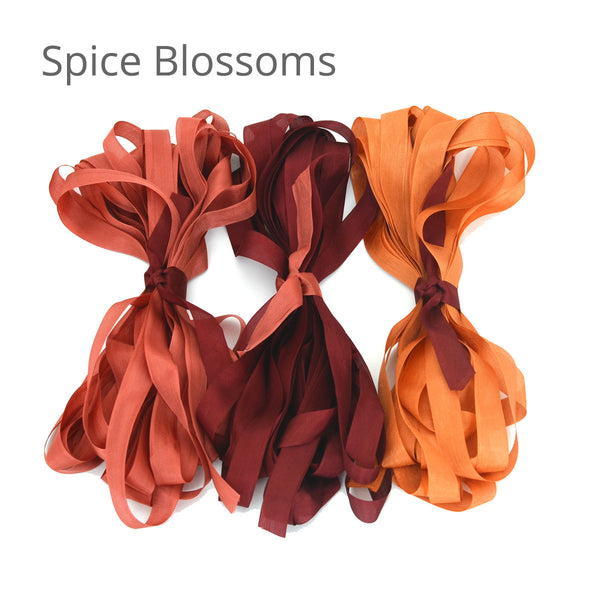 1/2"w rayon ribbon for needle art, weaving, locker hooking