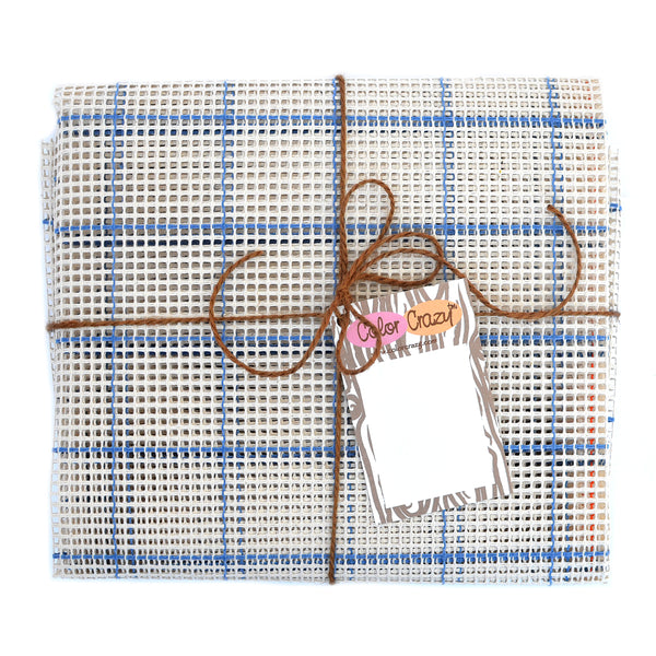 Color Crazy Rug Hooking Canvas - 5 Mesh 40x60 Inch With Latch Hook & Pattern