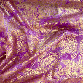 Color Crazy Hand-Dyed Cotton Fabric - Lavender with Gold Leaf