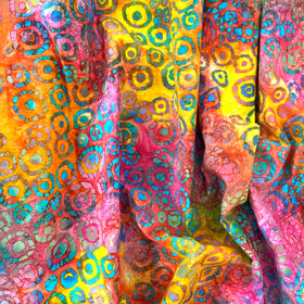 Color Crazy Hand-Dyed Cotton Fabric - Lollipop Circles