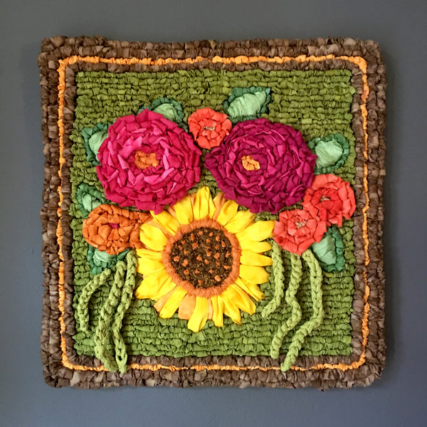 Locker Hooking Kit for locker hooked Summer Garden Mat - from Color Crazy