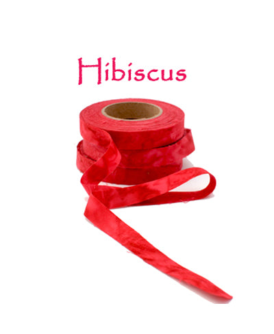 1/2" wide fabric strips ribbon, hand-dyed for locker hooking, weaving, knitting, crochet, journaling