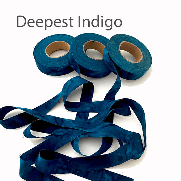 fabric strips, hand-dyed, cotton, ribbon, locker hook, weave, crochet, 3/4"w