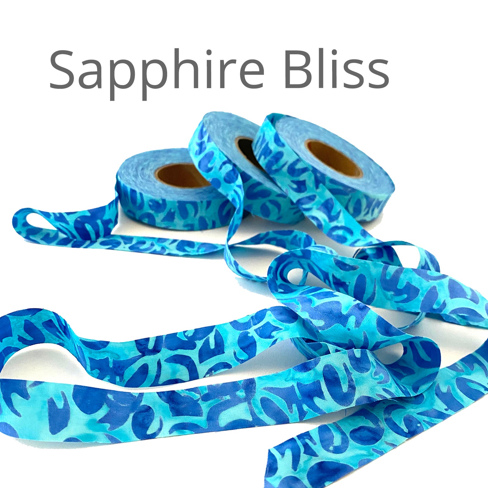 Color Crazy Fabric Strips - Indian Batiks 3/4"W - Cool Shades - Greens & Blues