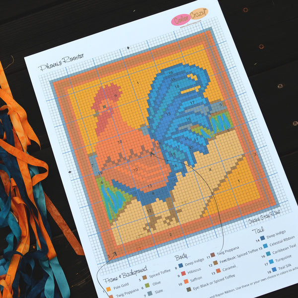 Phoenix Rooster Locker Hooking - Pattern Download