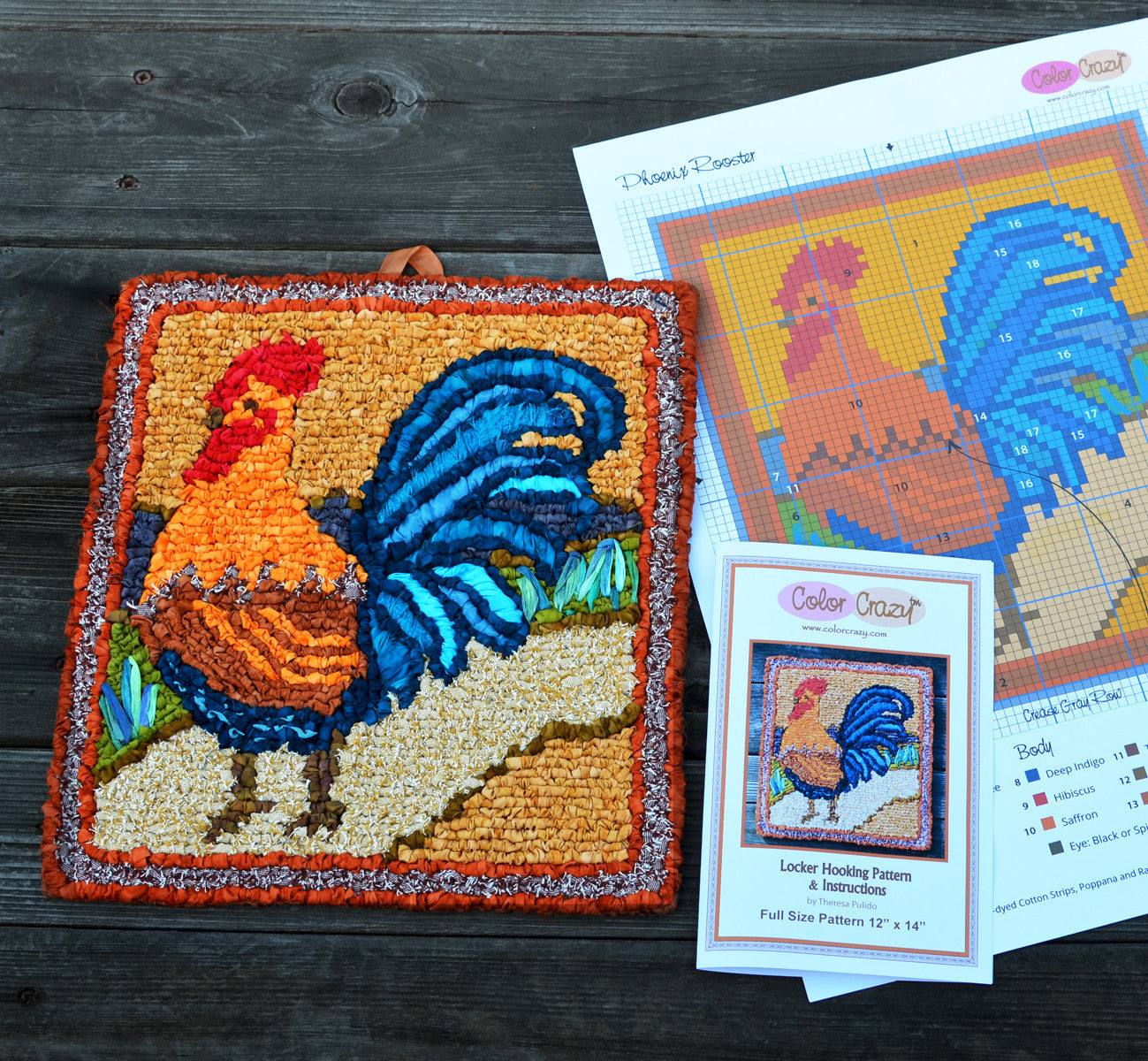トップス GAKKIN ROOSTER LEGS EMBROIDERY XL Phoenix Rooster Locker Hooking - Pattern Download - Color Crazy