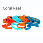 1/2" wide fabric strips ribbon, hand-dyed for locker hooking, weaving, knitting, crochet, journaling