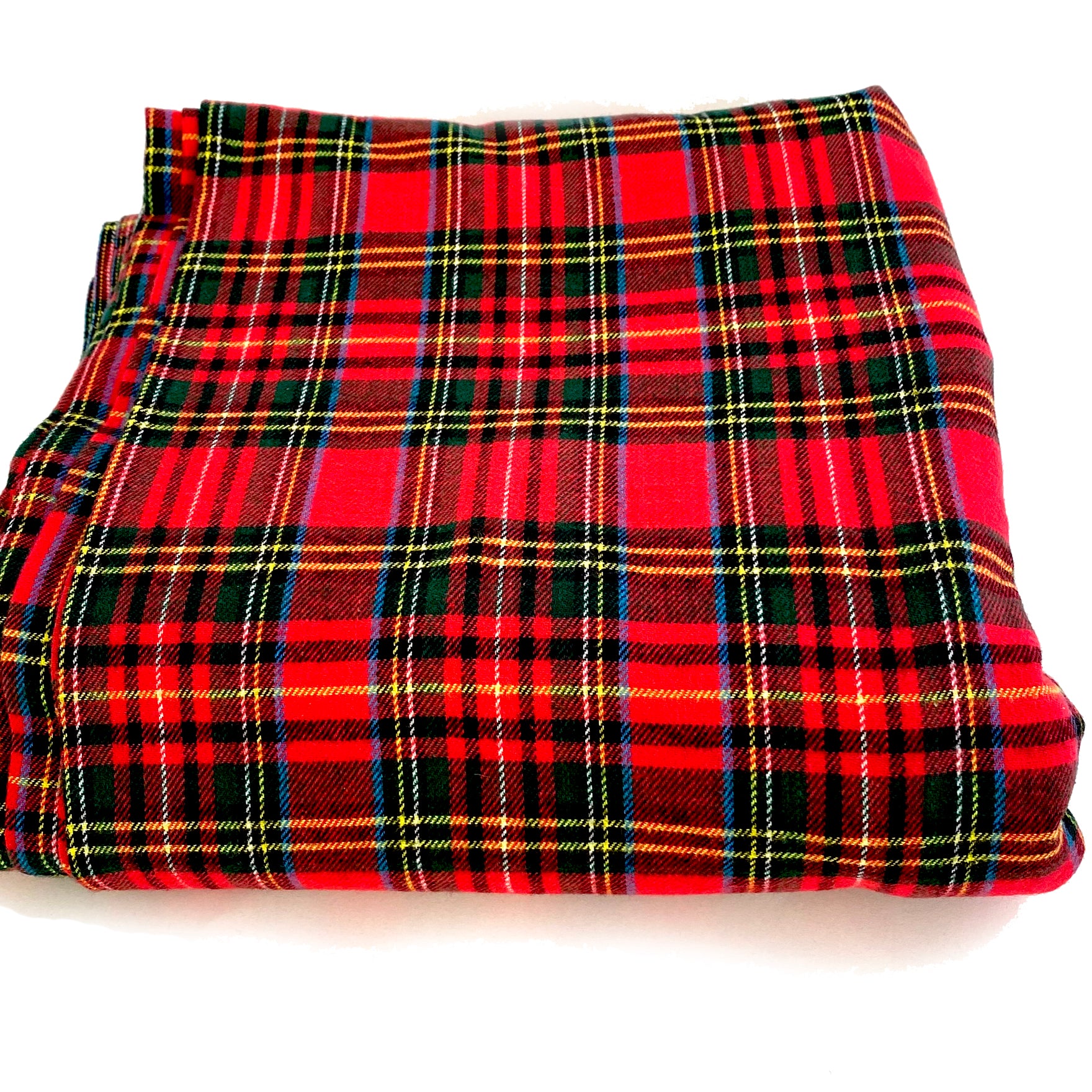 Red Plaid Cotton Flannel Fabric - 100% Cotton 57/58 Sold by The Yard