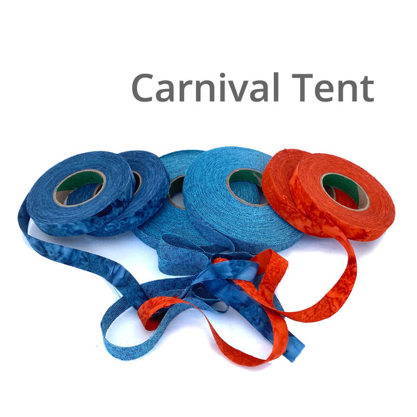 fabric strips, hand-dyed, woven, poppana, locker hooking, weaving