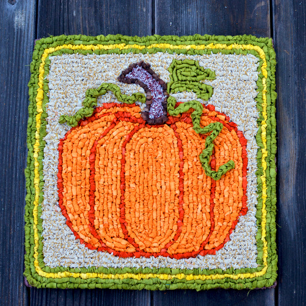 Fall Pumpkin Mat - Locker Hooking - Pattern Download