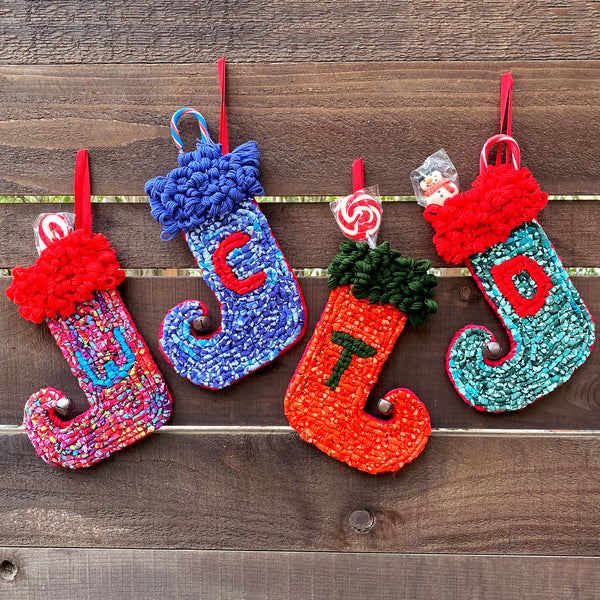 Locker Hooked Elf Stocking Free Pattern - 3.75 Mesh Canvas