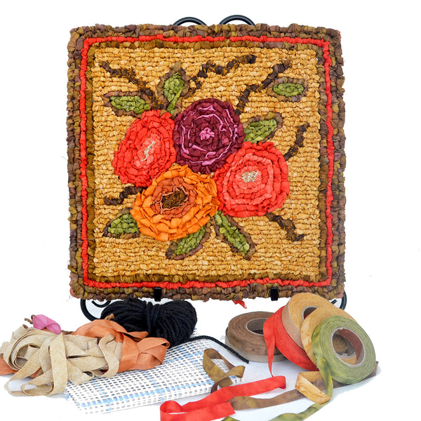 Locker Hooking Kit for locker hooked Autumn Garden Mat - from Color Crazy