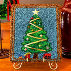 locker hooking, kit, rug kit, locker hook, Christmas, craft kit, Christmas tree kit, needlework kit, stitching