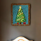locker hooking, kit, rug kit, locker hook, Christmas, craft kit, Christmas tree kit, needlework kit, stitching