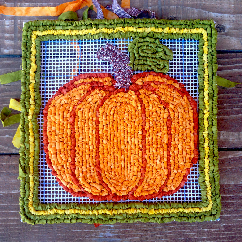 Fall Pumpkin Mat - Locker Hooking - Pattern Download
