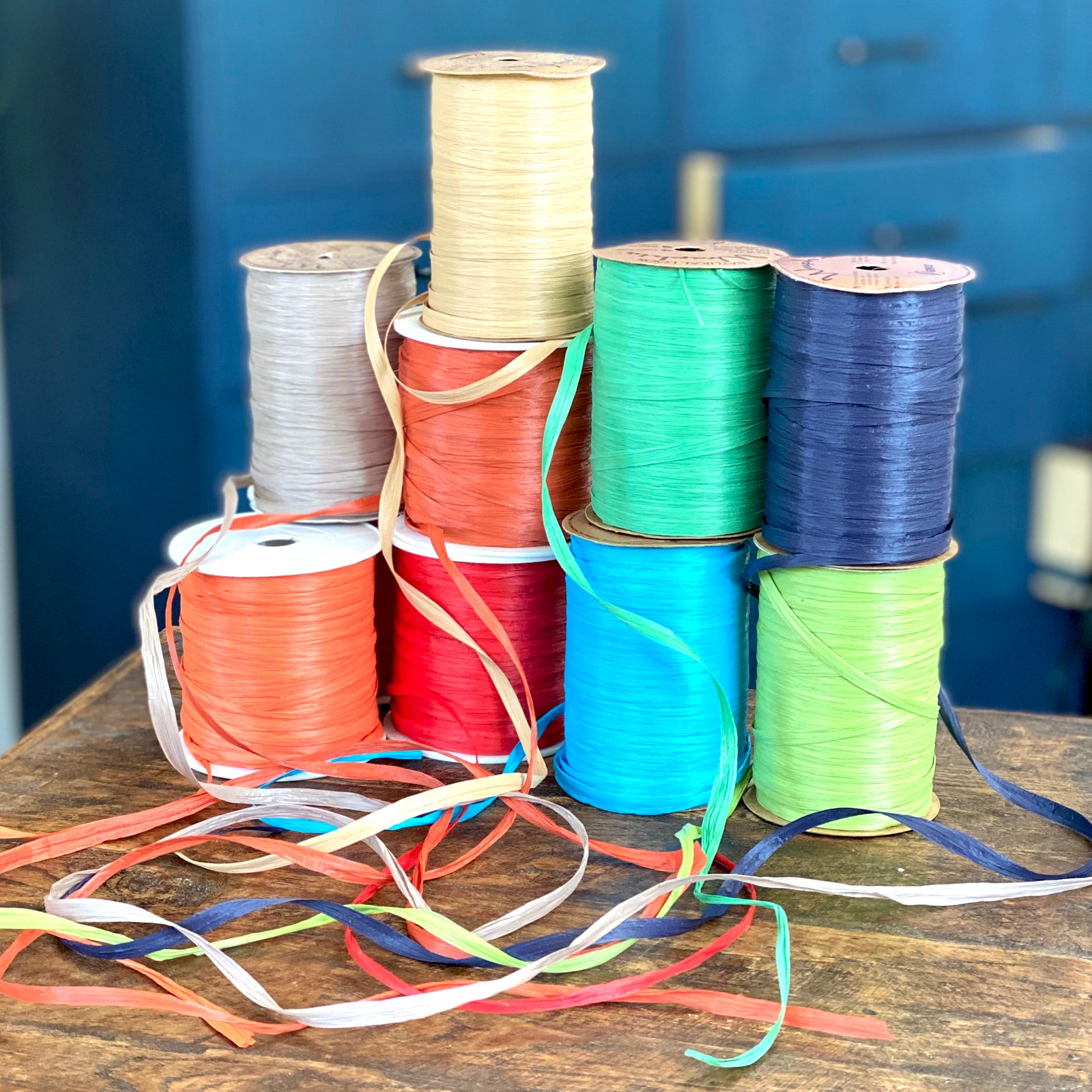 Raffia, Assorted Colors, 100 yds.