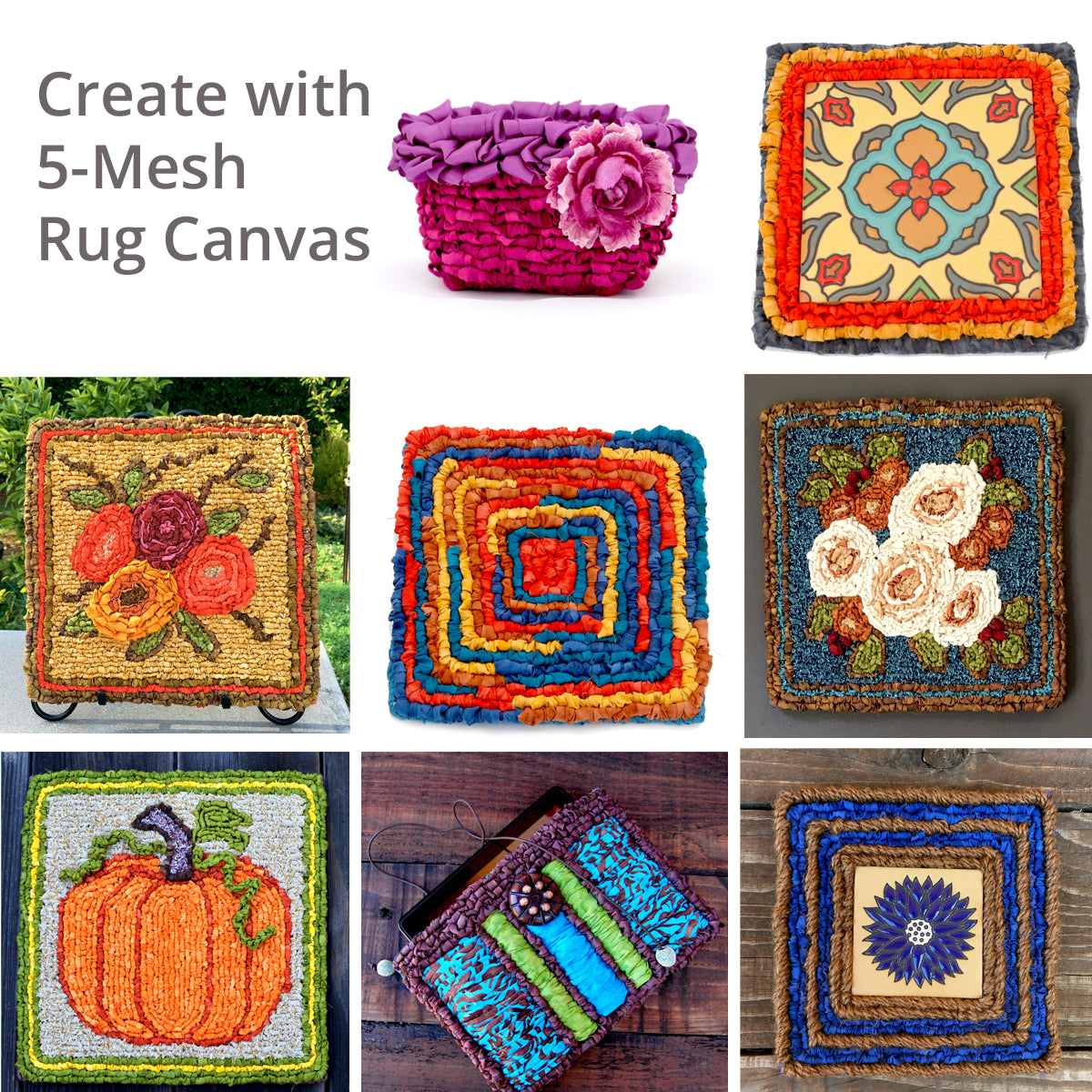 Create with 5-Mesh Rug Canvas - Locker Hooking