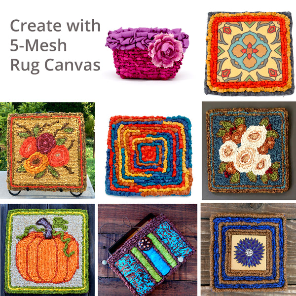 Create with 5-Mesh Rug Canvas - Locker Hooking