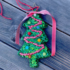 locker hook, Christmas tree, kit, locker hooking kit, craft kit, xmas, rug hooking, ornament, holiday