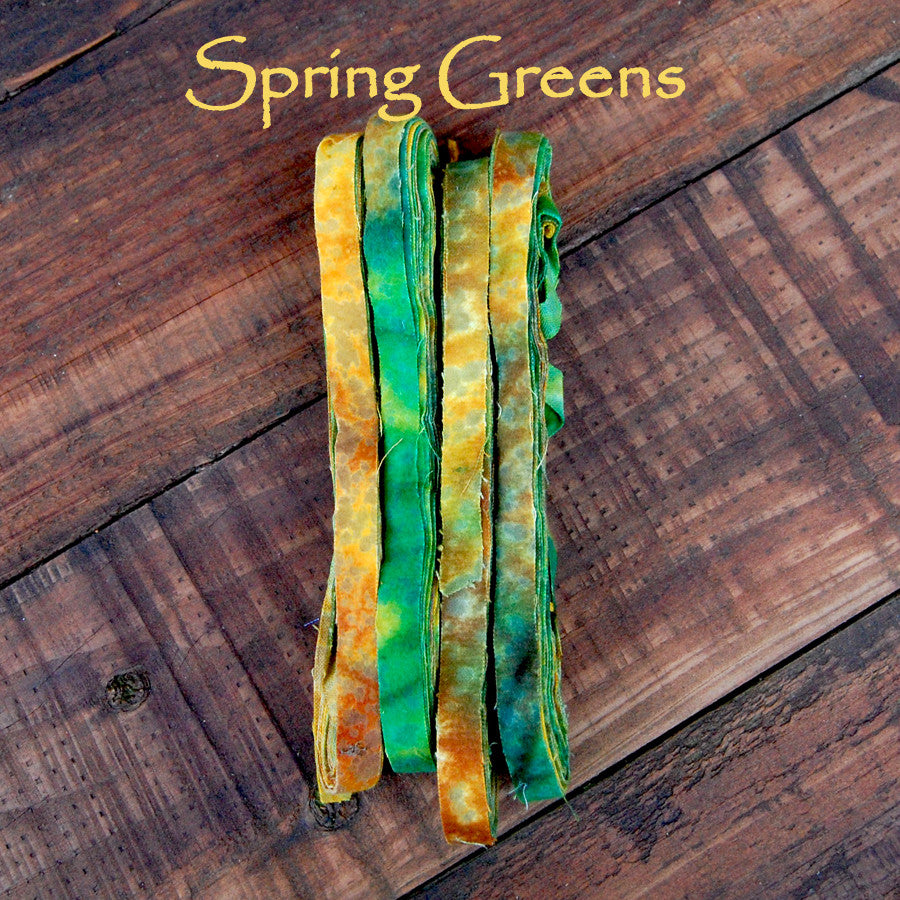 Color Crazy Velvety Fabric Strips - 1/2"w, Hand-Dyed