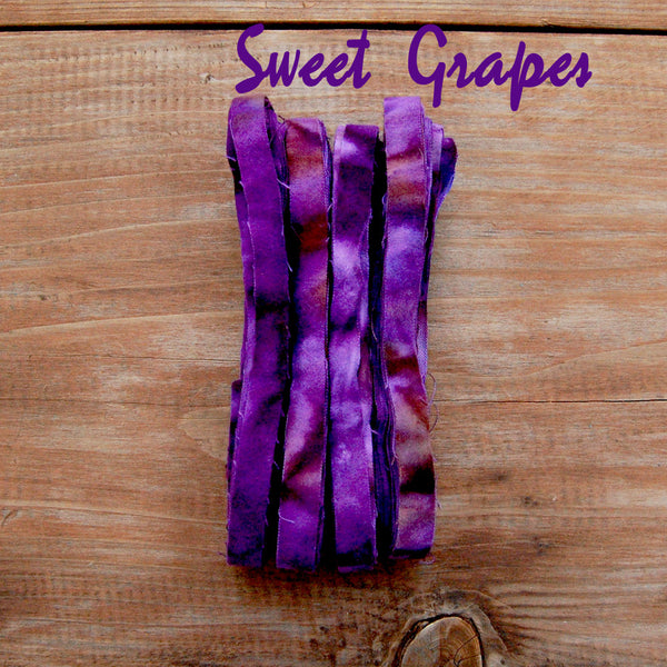 Color Crazy Velvety Fabric Strips - 1/2"w, Hand-Dyed