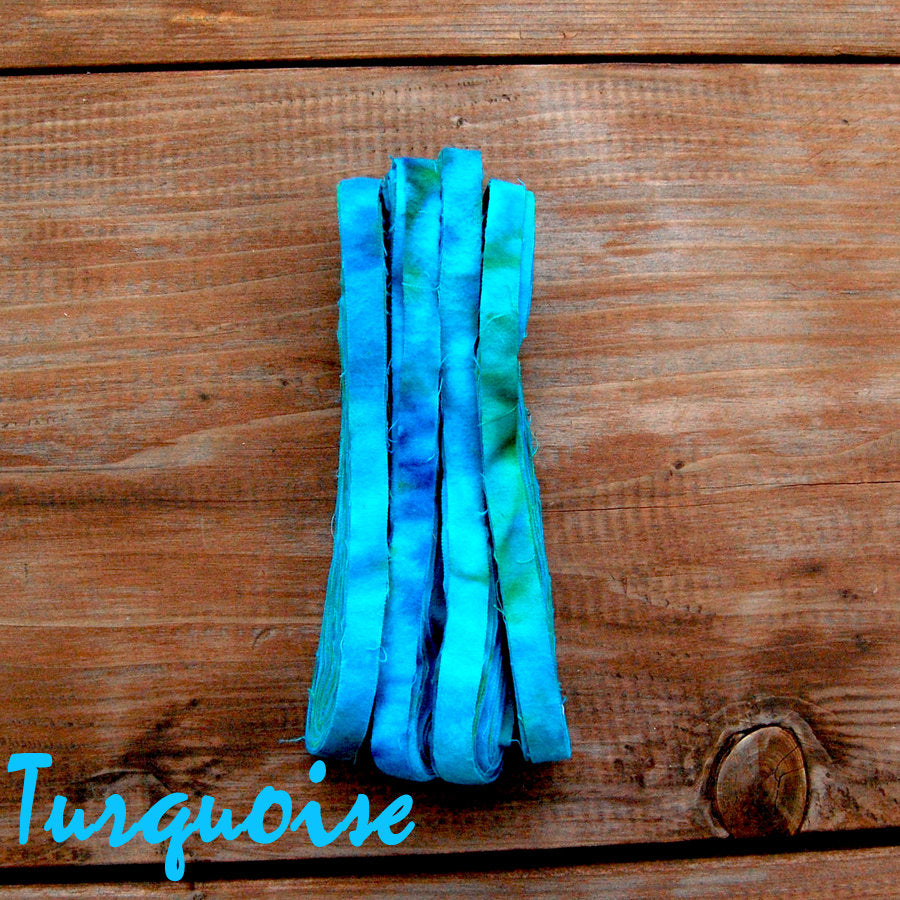 Color Crazy Velvety Fabric Strips - 1/2"w, Hand-Dyed