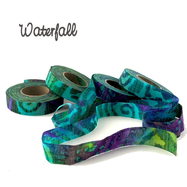 3/4" wide fabric strips ribbon, hand-dyed woven cotton for locker hooking, weaving, knitting, crochet, journaling